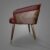 Burgundy Leather Single Dining Chair.