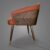 Orange Leather Single Dining Chair.
