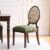 Olive green printed fabric + walnut