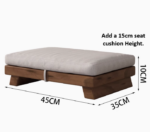 Solid Walnut Wood Japandi Tatami Floor Low Table Walnut finish