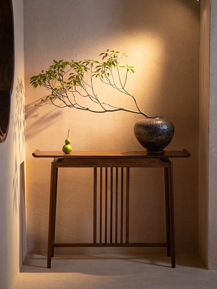 Solid Wood Designer Console Table. Length small to extra large 100cm, 120cm, 138cm, 160cm, dept 35cm, Wood & Walnut color variation. Elegant Entrance hall Table, contemporary Hallway Table, modern corridor table.
