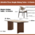 160x80x75cm Single Dining Table + 6 Chairs