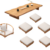 180cn single table, 1 Floor chair, 5 Floor Stools.