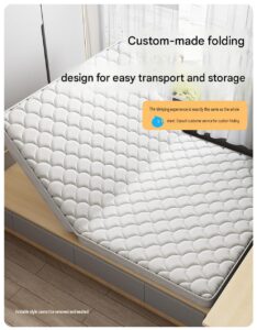 Custom-made foldable natural jute mattress designed for easy transport, storage, and small space access.